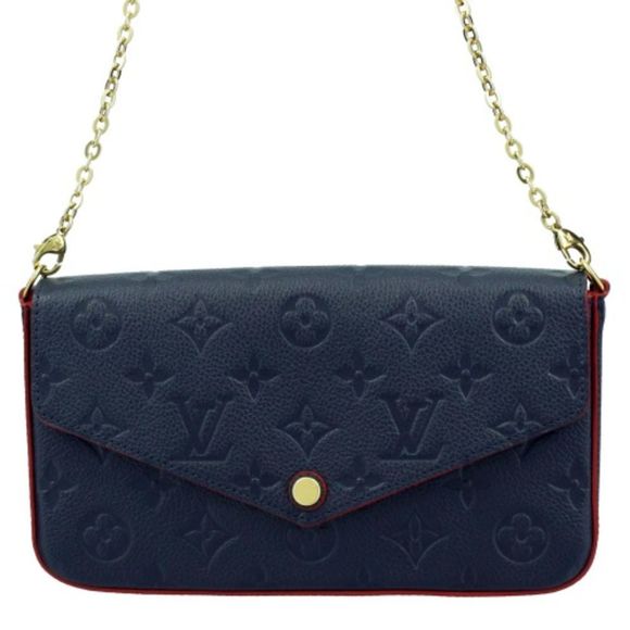Louis Vuitton Pochette Felicie Marine Rouge Shoulder Bag - Picture 1 of 8
